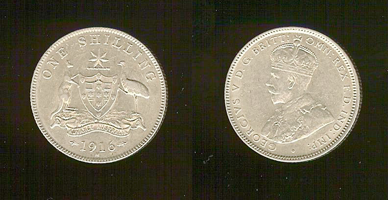Australian shilling 1916 gEF